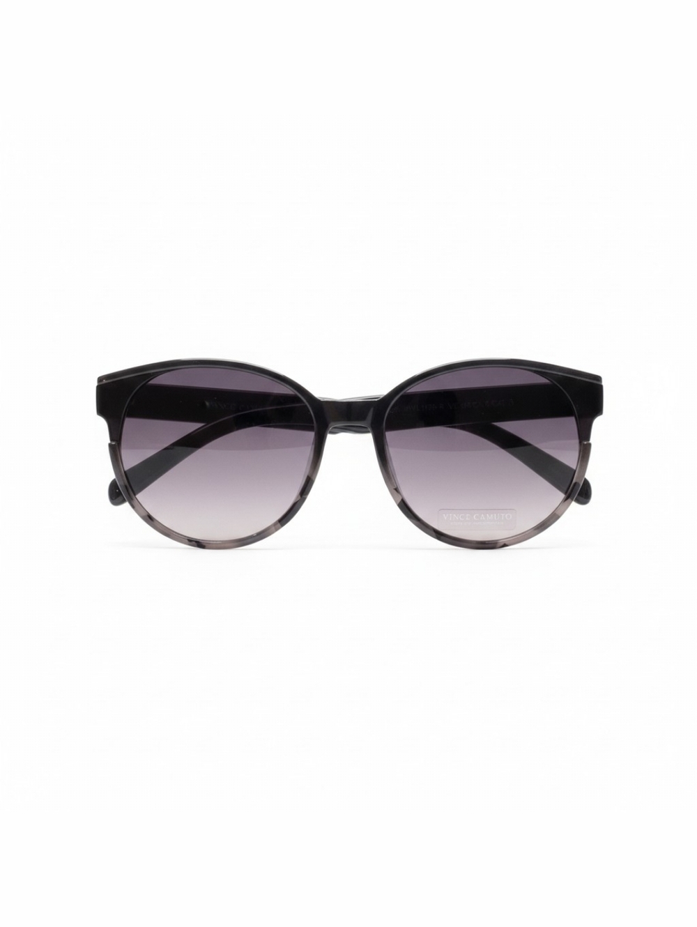 Vince Camuto Gray Black Gradient Round Sunglasses With Soft Case, New